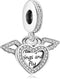 Annmors Silver Charms for Bracelets S925 Love Heart Mom Birthday Dangle for Women Bracelet & Necklace Pendant...