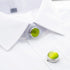 button covers for mens shirts button cover cufflinks cat eye button cover Ladies button covers (Silver-green diameter 1.5cm)...