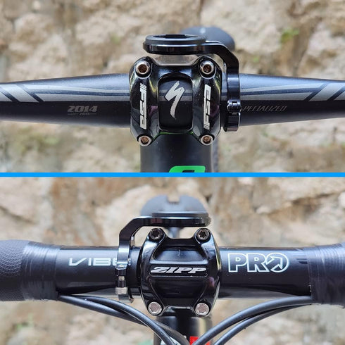Mountain Bike Mount for Garmin Edge Wahoo Elemnt Bryton Rider Stages Dash Hammerhead Karoo, Bike Stem Mount for Handlebar 31.8mm(Black)...