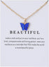 9Pcs Bohemian Butterfly Pendant Necklace Set,Dainty Adjustable Acrylic Colorful Insect Chain Necklace Minimalist Choker Necklace for Women Lover J...