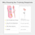 Training Chopsticks for Kids - Use Completely Harmless Material - Anti-dislocation Buckle Design - Includes Portable Box (Pink)...