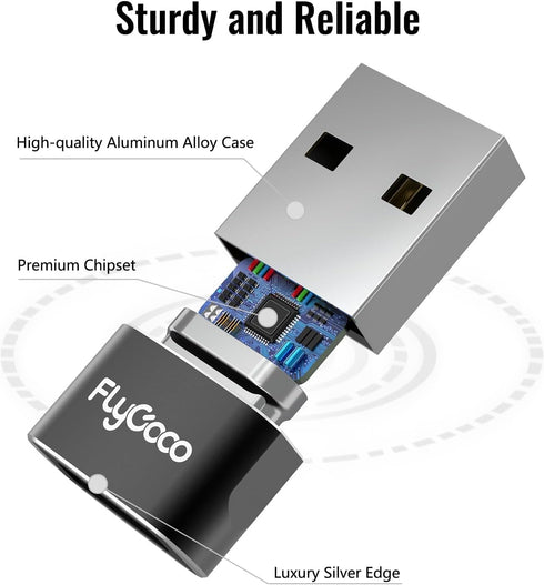 2 Pack USB C to USB Adapter, USB C Female to A Male Charger Type C Converter Compatible with AirPods, iPhone 15, iPad Air, for Samsung Galaxy S24 ...