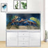 36X20IN Starry Aquarium Background, Art Starry Fish Tank Decorations Background, with 8 EVA Double-Sided Tape...
