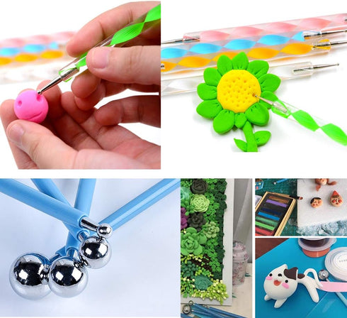 14 Pcs Dotting Tools Ball Styluses with Box, Dotting Tools Set Rock Painting, Pottery Clay Modeling Embossing Nail Art...