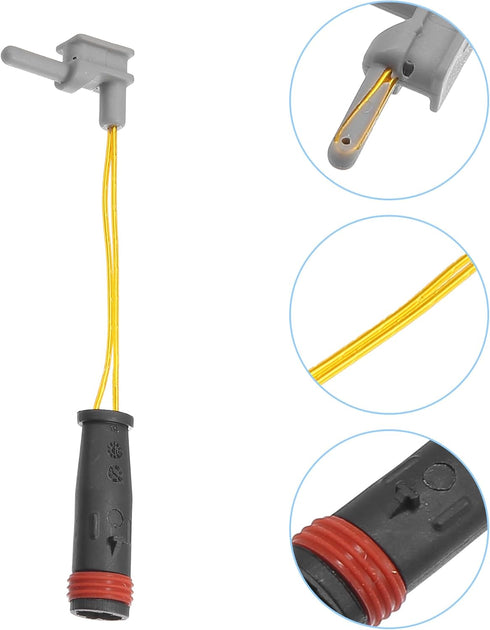 ACROPIX Front and 2 Rear Brake Pad Wear Sensor Lead Replacement Fit for Mercedes-Benz C230 - Pack of 2 Black Gold Tone...