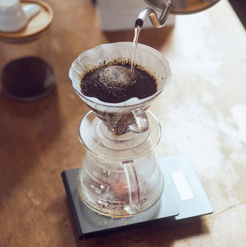 Hario V60 Plastic Coffee Dripper, 02, Clear...