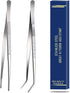 8 Inch Stainless Steel Tongs with precision serrated tips for surgical & sea food,Heavy Duty Tongs for Cooking Crafting Repairing...