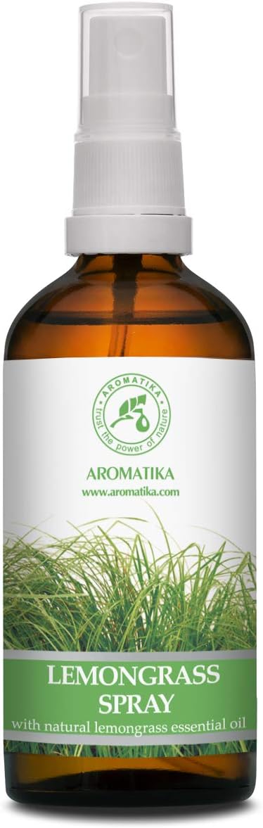 Lemongrass Aromatherapy Spray with Natural Lemongrass Essential Oil 3.4 Fl Oz - Room Mist - Air Freshener - Summer Scent - Great for Yoga - Pillow...