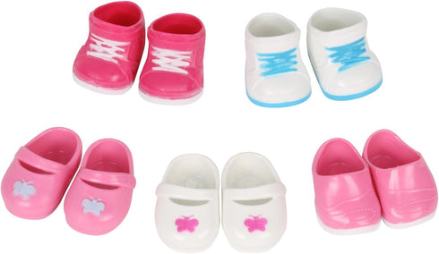 Shoes Toys for Mini Doll ?5 Pairs of Shoes for 15-16 Inch Doll Toy, Toy Boots Sneakers Sport Shoes...