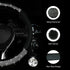 Bling Steering Wheel Cover, Bling Crystal Rhinestone Car Steering Cover Universal 14.2-15.3 inch Glitter Car Wheel Cover Sparkling Accessories for...