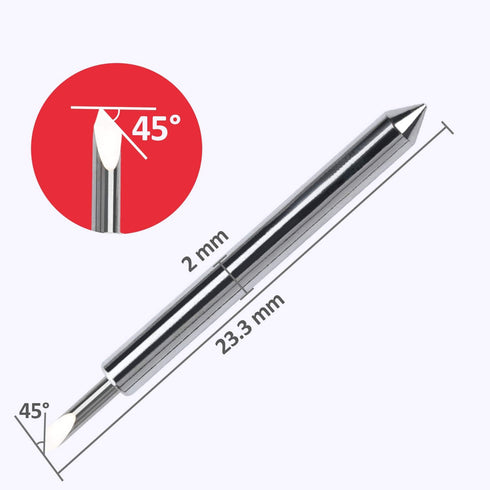 HQMaster 45 Degree Tungsten Steel Lettering Blade Vinyl Cutter Blades for Roland Cutting Plotter Red Cap Pack of 10...