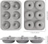 Silicone Donut Mold for 6 Doughnuts, Set of 2. Food Grade LFGB Silicone Bagels Baking Pan, Non-Stick, Dishwasher Safe, Heat Resistant and Microwav...
