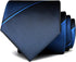 Men's Blue Black Gradient Striped Necktie 2.75 Inches Ties for Men + Gift Box...