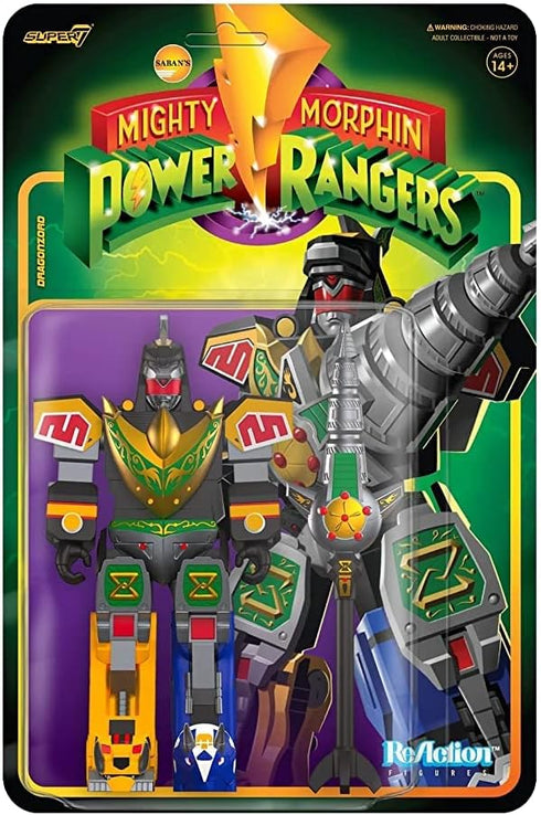 Super7 Mighty Morphin Power Rangers Dragonzord (Battle Mode) - 6" Power Rangers Action Figure with Accessory Classic TV Show Collectibles and Retr...