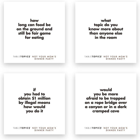 TableTopics Not Your Mom's Dinner Party Question Card Game - 135 Provocative Conversation Starter Cards for Adults, Friends, Icebreakers for Parti...