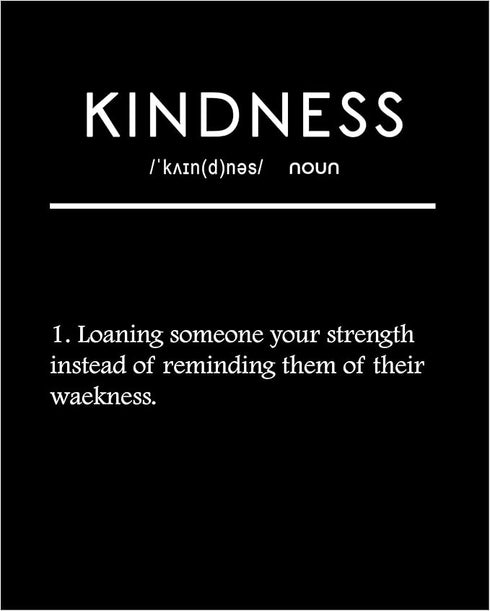 Posterizer 1 pcs-Kindness is Loaning Your Strength-Quotes-Motivational & Inspirational Art- Living Room Bedroom Decor- unframed wall art...