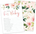 Hat Acrobat Set of 50 Wishes for Baby Cards for Baby Shower - Cute Floral Baby Shower Games - Blush Pink Baby Shower Wishes for Baby Advice Cards ...
