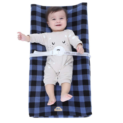 Super Soft and Stretchy Changing Pad Cover 2pk by BlueSnail (Navy buffola Plaid)...