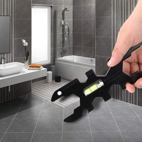 Multifunction Steel Plumbing Wrench Tool, Faucet Water Pipe Basin Bathroom Drain Hose Installation and Removal Level Wrench...