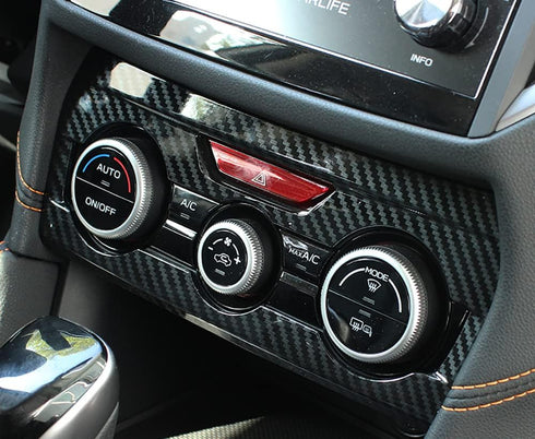 Kadore Carbon Fiber Pattern Decorative Trim Cover for 2018-2023 Subaru Crosstrek/Impreza - Interior Dashboard Console Panel AC Vent Frame...