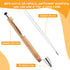 Retractable Ballpoint Pen with Stylus Tip, 10 Bamboo Wooden Ball Point Pens with 10 Replaceable Refills 1.0mm Medium Point Black Ink Pen Stylus Pe...