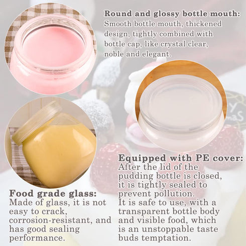 Baby Food Storage Containers,12 Baby Food Containers with Lids,4 oz Glass Baby Food Jars,Small Snack Containers for Toddlers,Thickened Baby Food S...