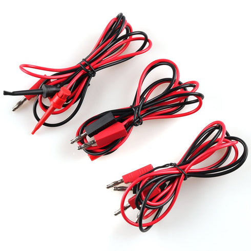Multimeter Leads, Electrical Test Lead Kit - Banana to Alligator Clips, Banana to Banana Plugs, Banana to Plounger Mini Hooks Multimeter Leads Set...