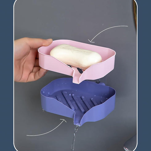 Lovely Soap Dish with Drain Soap Holder Easy Cleaning Soap Saver Dry Soap Tray,Soap Box,Large Capacity Portable Soap Box,Soap Holder Tray, Soap Bo...
