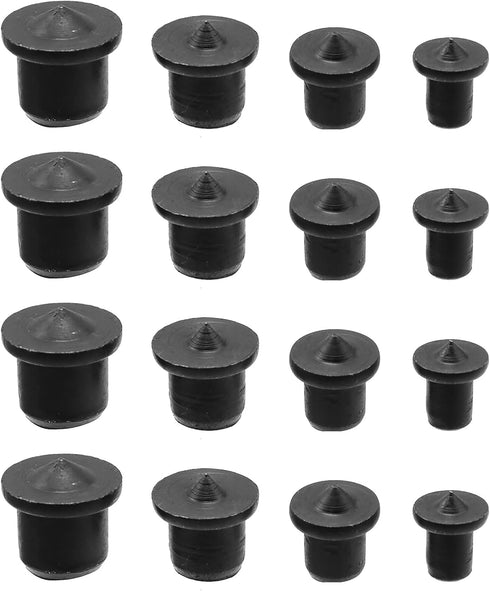Solid Dowel and Tenon Center Transfer Plugs,32PCS Dowel Pin Centers Drilling Hole Tool Set with Sharp Point for Woodworking Tools(4 Sizes of 1/4" ...