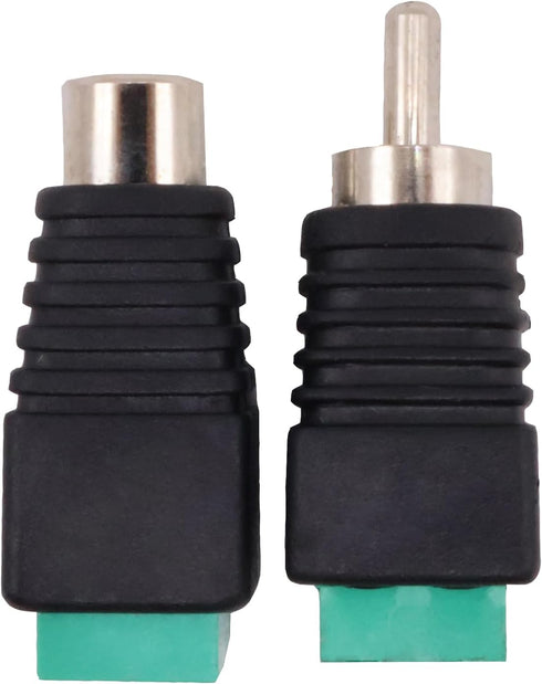 11Pair RCA Plugs Cable Audio Adapter Screws Phono RCA Male Female Plug to AV Screw Terminal Audio Video Connector Adapter Wire RCA Adapte for Spea...