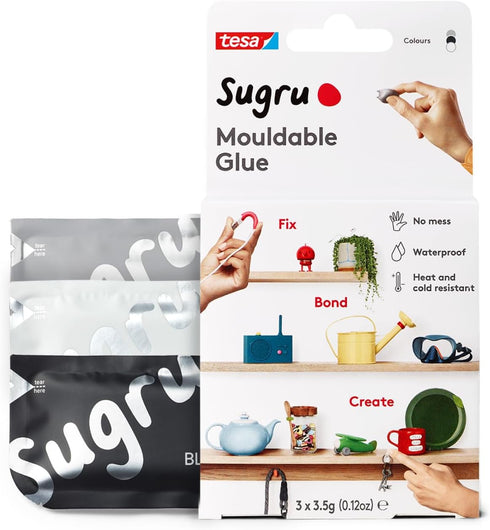 Sugru by Tesa - All Purpose Super Glue, Moldable Craft Glue for Indoor & Outdoor - Adhesive Glue for Creative Fixing, Repairing, Bonding & Persona...