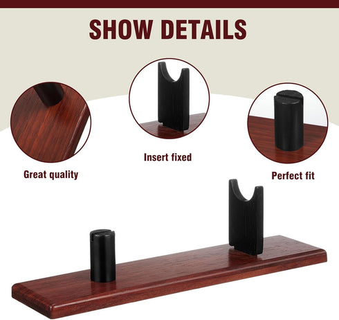 Yookeer 2 Pcs Wood Knife Display Stand Blade Knife Collection Display Stand Holder Wood Fixed Knife Stand for Home Kitchen Rustic Decor Collection...