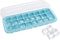 Ice Cube Tray, Soft Silicone Ice Tray with PP Lid, Flexible Ice Cube Trays for Freezer (24 Cubes, Blue)...