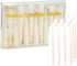 Rite Lite Shabbat Candles - 12 Pieces - Packaged in a Beautiful Box with an Artistic card (White)...
