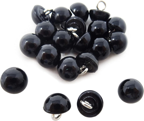 Honbay 20PCS 10mm Dainty Pearl Buttons with Shank Round Buttons Plastic Resin Sewing Buttons Decorative Buttons for Wedding Dress, Skirts, Gloves,...