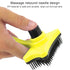 GLOGLOW Pet Grooming Brush, Self Cleaning Slicker Brush Short and Long Hair Shedding Brush for Dogs Cats Gently Removes Loose Undercoat(Yellow) Ha...