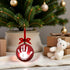 Pearhead Red Handprint Ball Ornament, DIY Baby Hand or Footprint Holiday Keepsake, Baby's First Christmas...