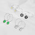 300Pcs Round Wine Glass Hoops Rings, 20mm Hypoallergenic Wire Hoops Beading Hoop Rings Ear Wines Earring Hoops Earring Finding for Jewelry Making ...