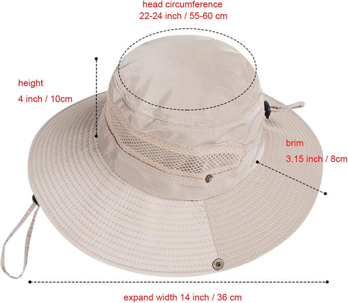 Women Fishing Sun Hat Men Summer UV Protection Bucket Hats Mesh Ventilated Outdoor Hiking Gardening Beach Lawn Hat...