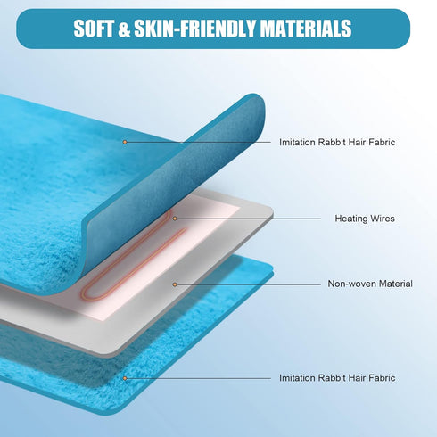 USB Heating pad for Back, Neck, and Shoulder Pain Relief with Two Straps - Dry & Moist Heat Therapy Option (Blue)...