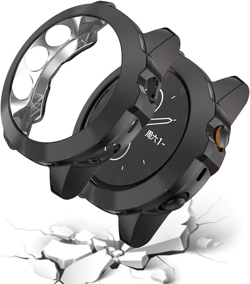 Compatible for Garmin Fenix 5X & Garmin Fenix 5X Plus Watch Accessories Protector Case Soft TPU Shock Proof Scratch Resistant Cover Ultra Thin Pro...