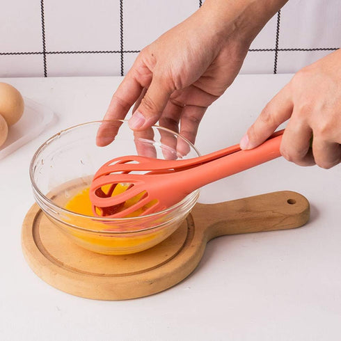 Multi-purpose Egg Whisks, Multi-function Nylon Egg Beaters, Kitchen Tongs, Food Tongs, Handheld Whisk for Blending, Whisking, Beating, Stirring an...