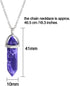EBOOT womens 12 Pieces Hexagonal Chakra Crystal Bullet Shape Gemstone Pendant Necklaces Pointed Quartz Stone Chain Necklaces Artificial Stone with...