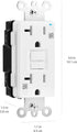 Amazon Basics Weather-Resistant GFCI Receptacle with LED Indicator, 20 Amp, White...