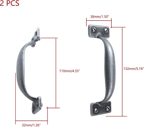 2 Pack Modern Cabinet Handle Pull Drawer Dresser Door Pulls Kitchen Cabinet Hardware 4 Inch Cupboard Handles for Office Bar Home Bedroom, Antique ...