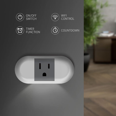 UCOMEN Smart Plug with Night Light, WiFi Plugs Works with Smart Life, Alexa, Google Home & IFTTT, Easy Connection, Smart Outlet with Timer & Group...