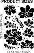 Peony Cherry Blossoms Stencil 11.7×8.3inch Blooming Peony Sakura Stencils with Paint Brush Nature Flower Moon Star Templates for Wood Canvas Paper...
