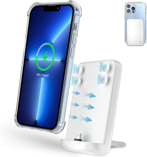 Portable Charger for iPhone, 10000mAh Compact Power Bank with Metal Stand, External Battery Pack Compatible with iPhone 14/14 Plus/14 Pro Max/13/1...