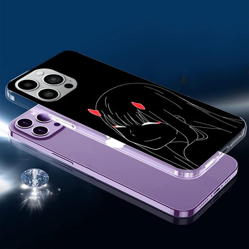 Phone Case Zero Two 002 Darling in The Franxx Compatible with iPhone 13 Mini Scratch Charm Shockproof Accessories Bumper Waterproof Transparent...