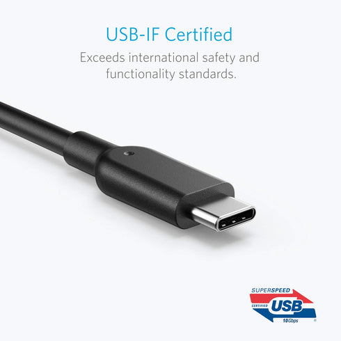 Anker Powerline II USB-C to USB 3.1 Cable 3 feet Male Black—USB Cables (3 feet, USB C, USB A, 3.1 (3.1 Gen 2), 10000 Mbps, Black)......